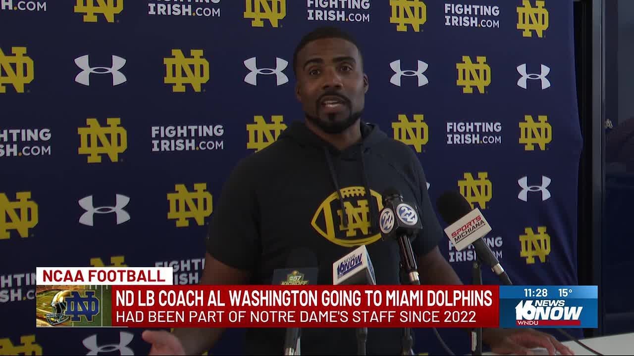 Report: Notre Dame football loses linebackers coach Al Washington to Miami Dolphins