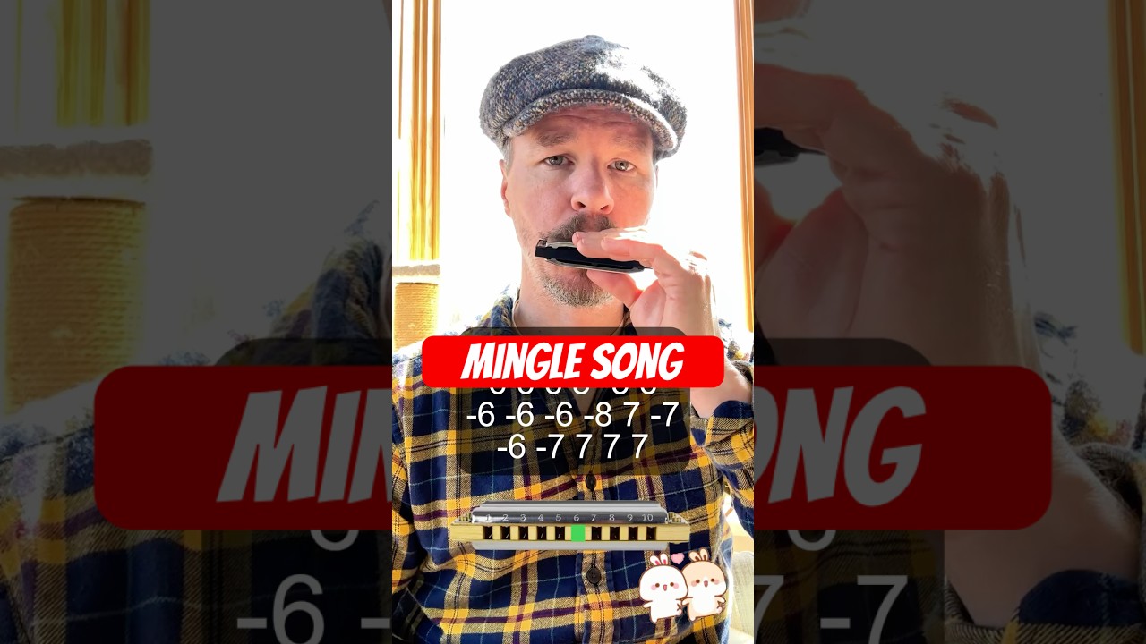 Mingle Song Squid Game Round and Round Harmonica Tutorial #harmonica #tutorial #squidgame