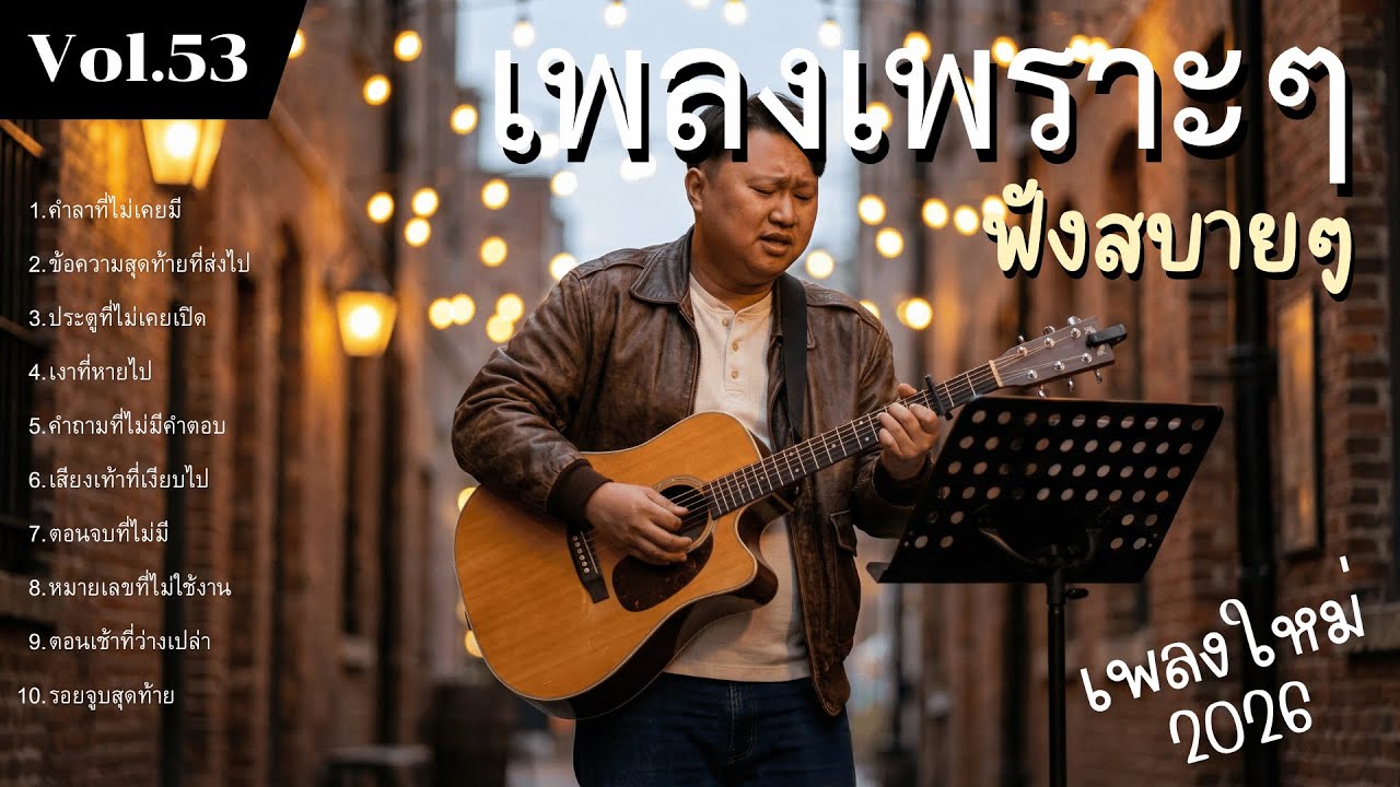 รวมเพลงป๊อปร็อกเพื่อชีวิต Vol.53 ทำงานด้วยหัวใจ | 10 เพลงรักแท้ บีบเป็นเพชร (2026)