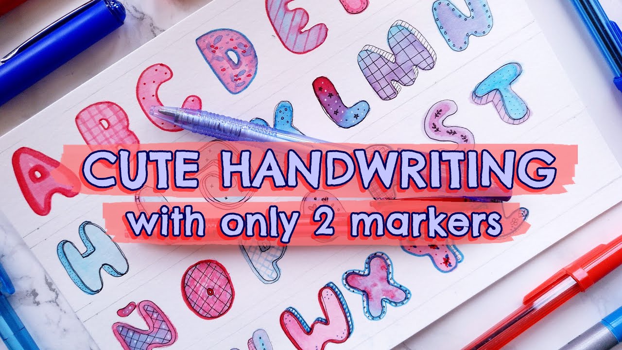 27 HAND LETTERING IDEAS WITH ONLY 2 MARKERS 🌜 CREATIVE HANDWRITING  STYLES FOR POSTER or FRONT PAGE