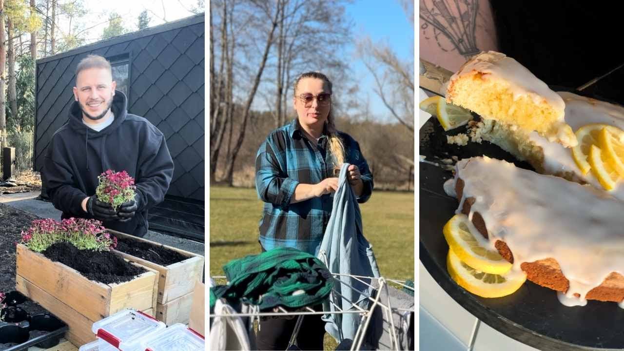 ŻYCIE NA WSI, NOWE KWIATY, PALENISKO I CIASTO CYTRYNOWE