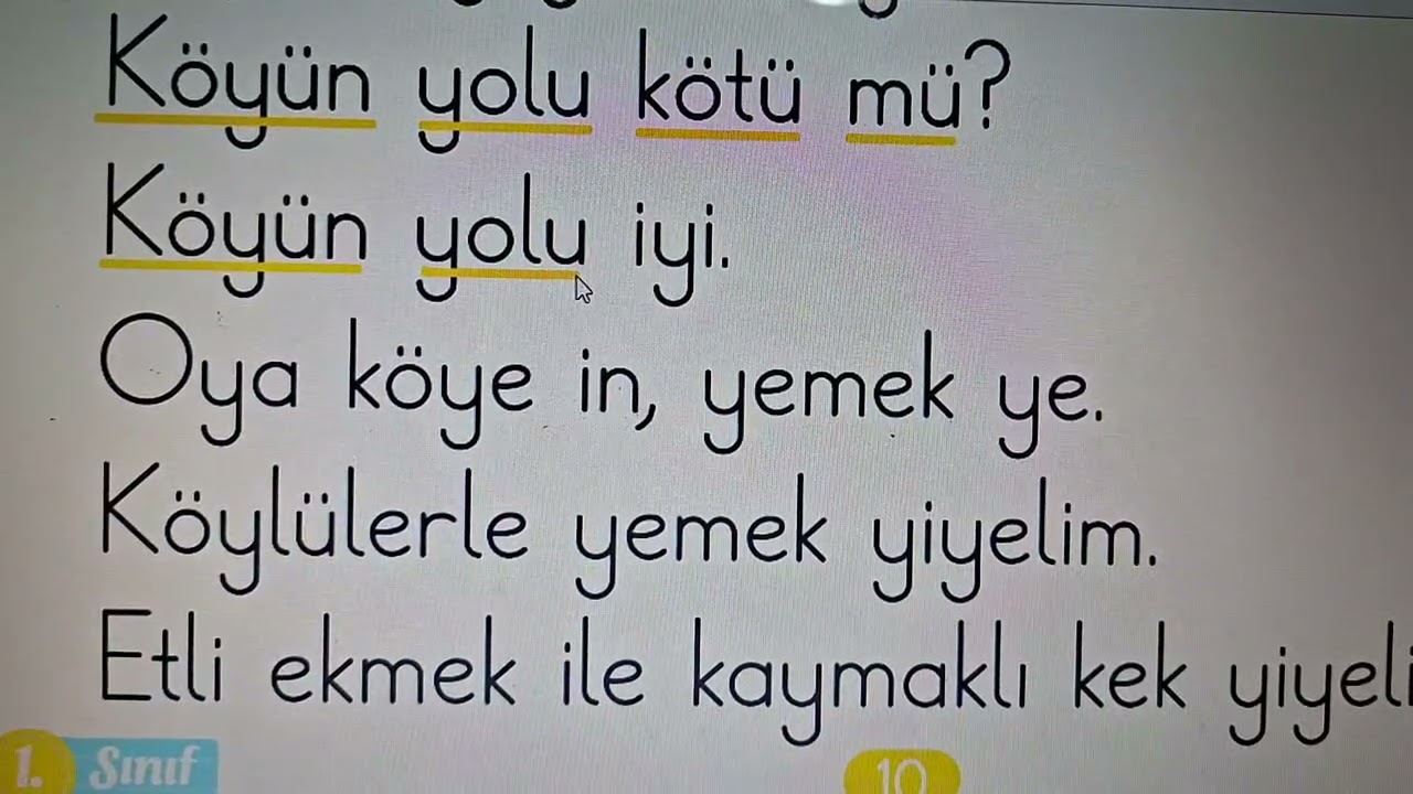 Ü, S, Ö, Y, D, Z (3. GRUP SESLER) OKUMA METİNLERİ 