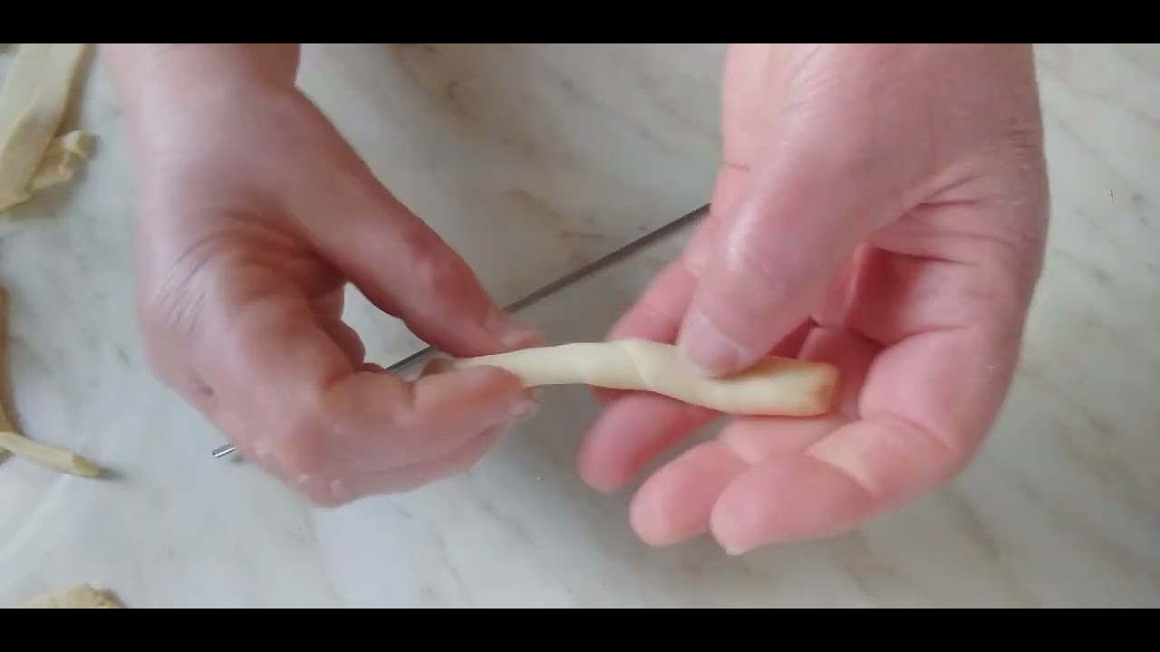 Fusilli fatti a mano,passo passo.