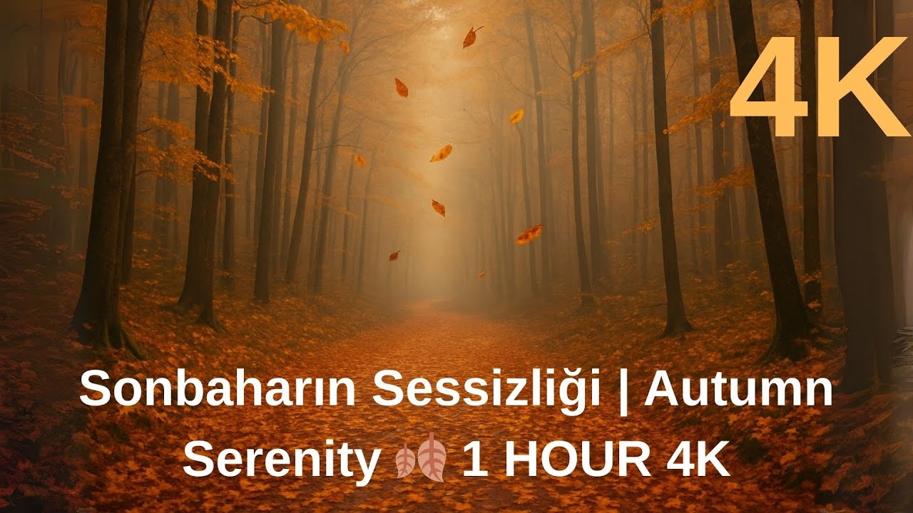 Sonbahar Ormanı Sessizliği | Autumn Forest Ambience | Relax & Sleep | 4K 1 Hour