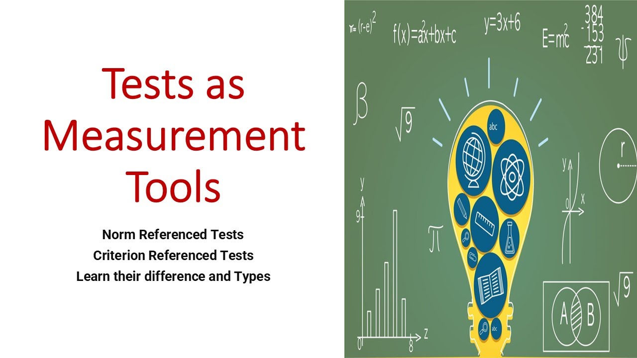 Tests as Measurement Tools | Norm Referenced tests & types| Criterion Referenced tests & types |Lec8