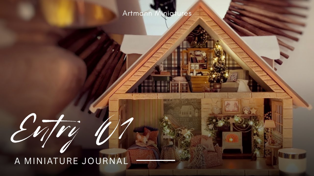 Christmas Miniature Dollhouse | Setting Up Tiny 1:12 Scale Furniture | Miniaturist Journal