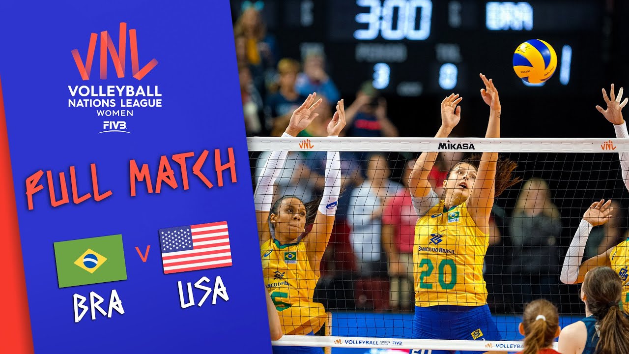 Brazil 🆚 USA - Full Match | Women’s Volleyball Nations League 2019