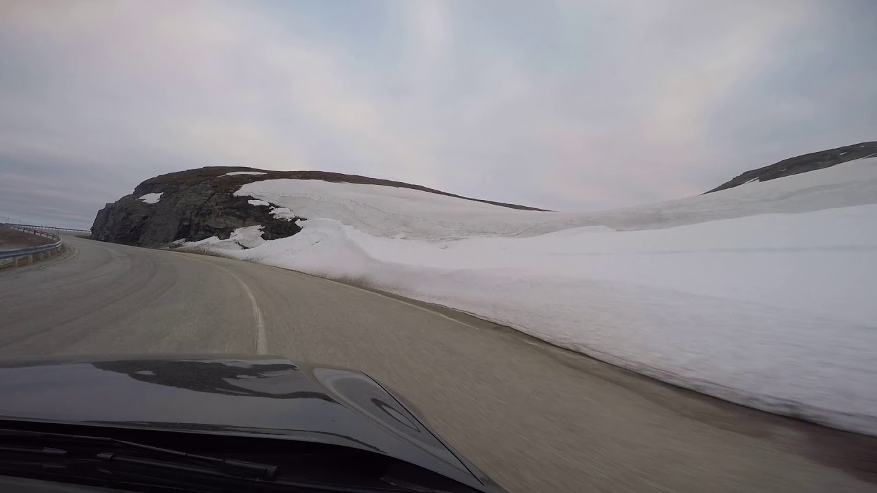 Driving on the Northernmost Highway in the World - E69, from Honningsvag to Nordkapp, Norway