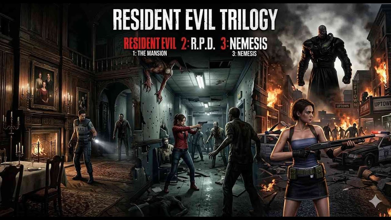 Resident Evil Trilogia clássica até zerar , pelo celular