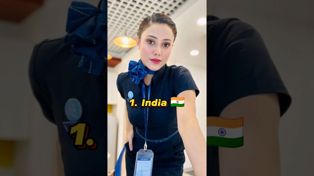 Top 10 Most Beautiful Air Hostess Uniform 🥋 Of Different Countries #shorts #ytshorts