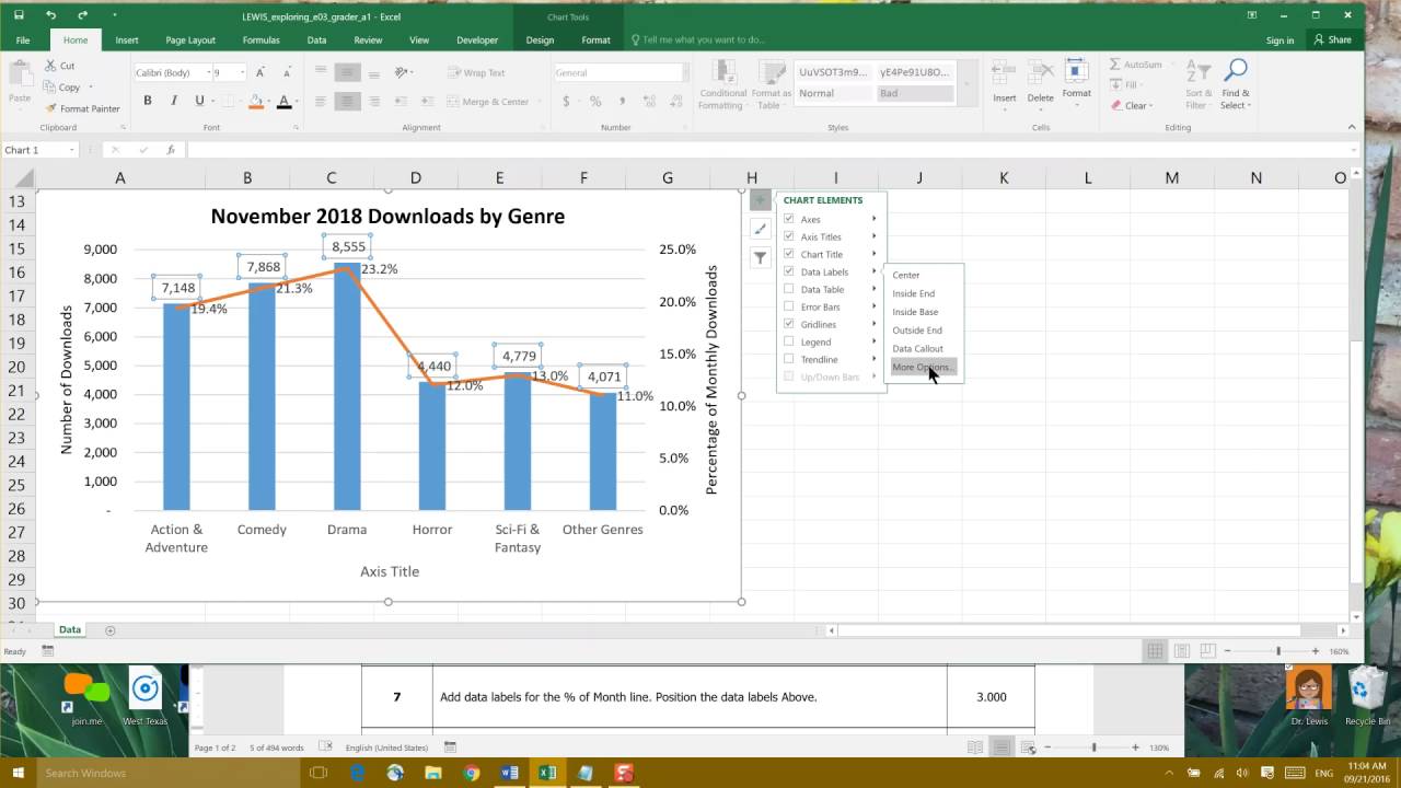 Excel Chapter 3: Charts