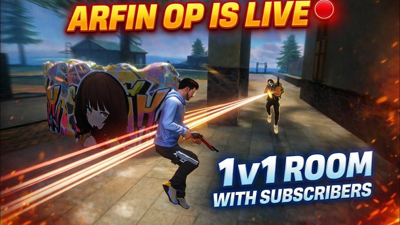 FREE FIRE LIVE 🔴 | ARFIN OP IS LIVE | JOIN FAST! 6v6 ROOM
