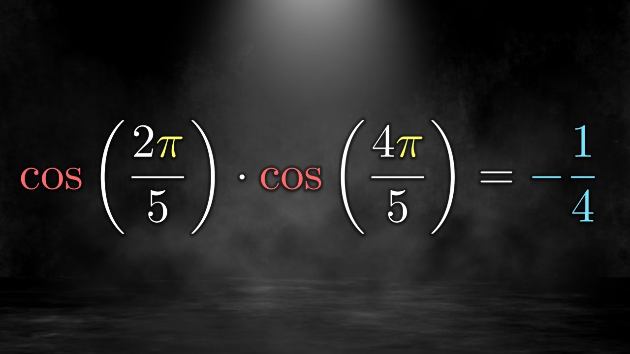cos(2π/5)·cos(4π/5)=-1/4, una Demostración con Números Complejos