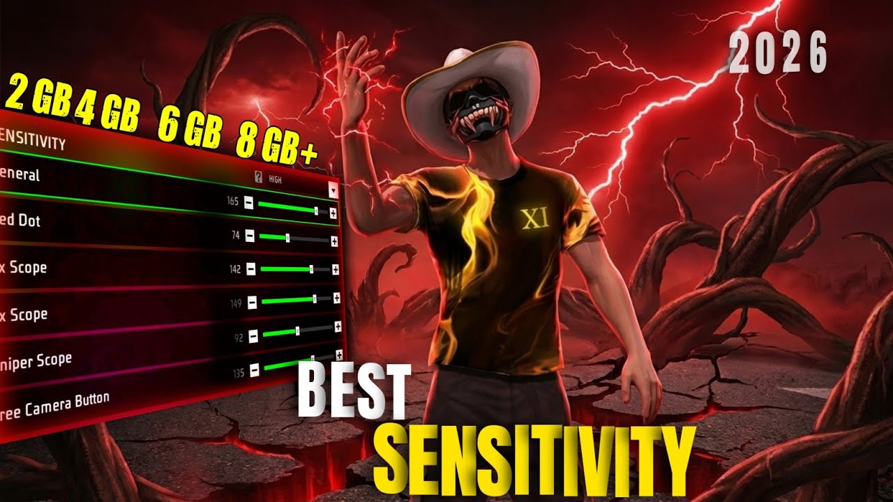 2026 (BEST SENSITIVITY) AIM RECOIL 100% SOLVED || FREE FIRE SECRET 200 SENSITIVITY FOR MOBILE☠️⚙️