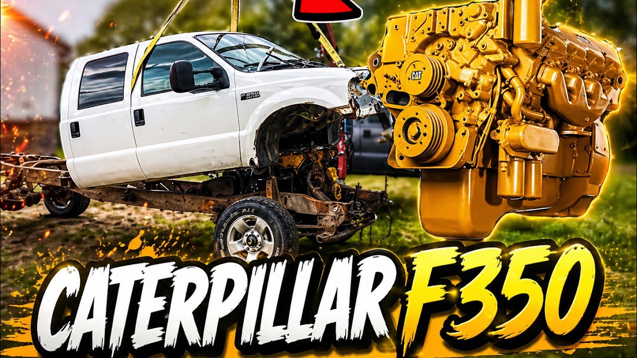 The first test drive of the 3208 swapped f350