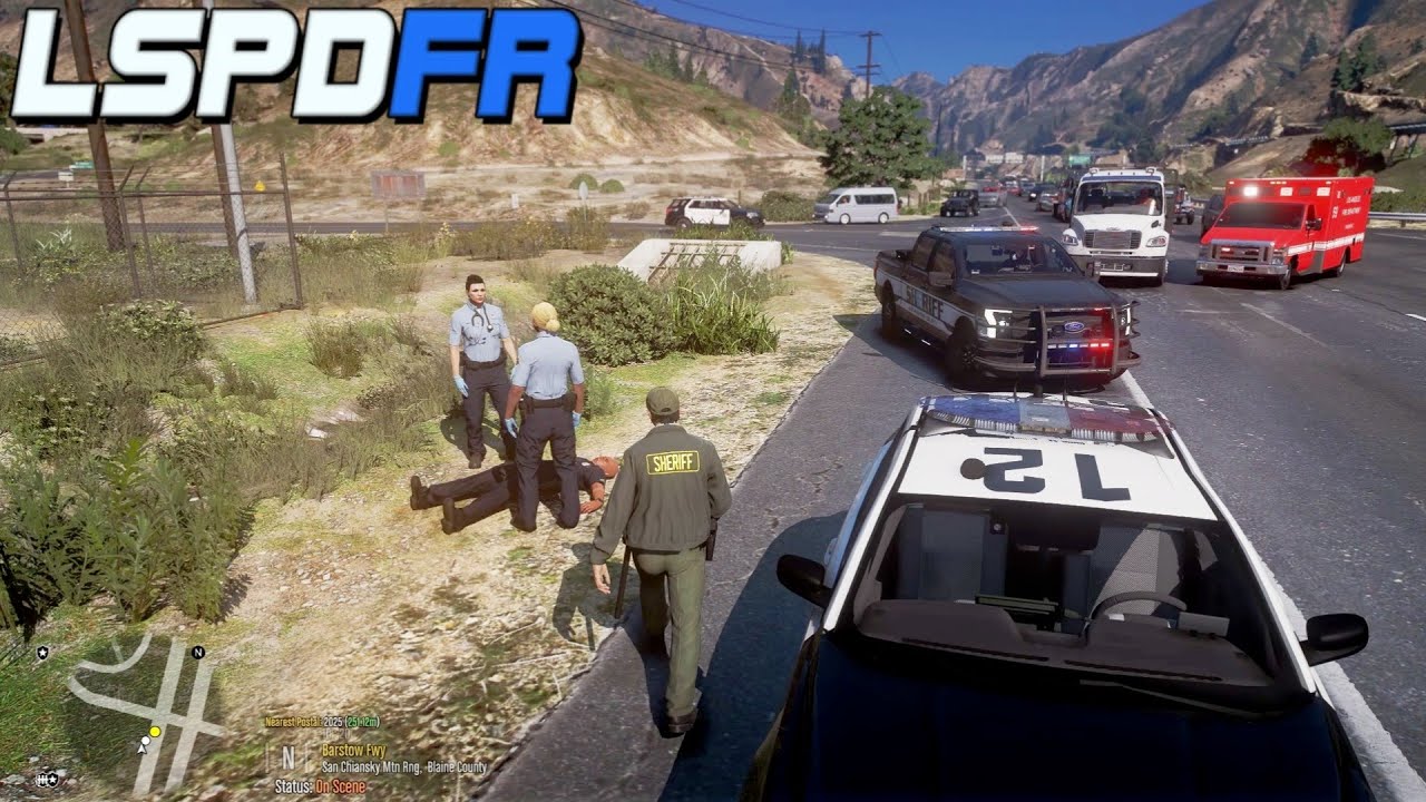 [NO COMMENTARY] OFFICER DOWN IN GRAPESEED!! LSSD | LSPDFR | 2023 Ford F150 Lightning Patrol