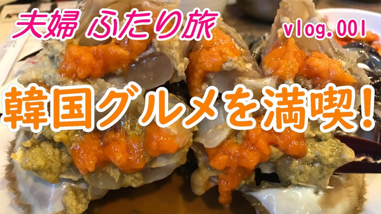 【夫婦ふたり旅 / 韓国グルメを満喫！】中年（アラフィフ）夫婦で韓国旅行！カンチャンケジャン、明洞餃子、タッカンマリ、焼肉、ユッケ、生レバーなど美味しいごはんを満喫！