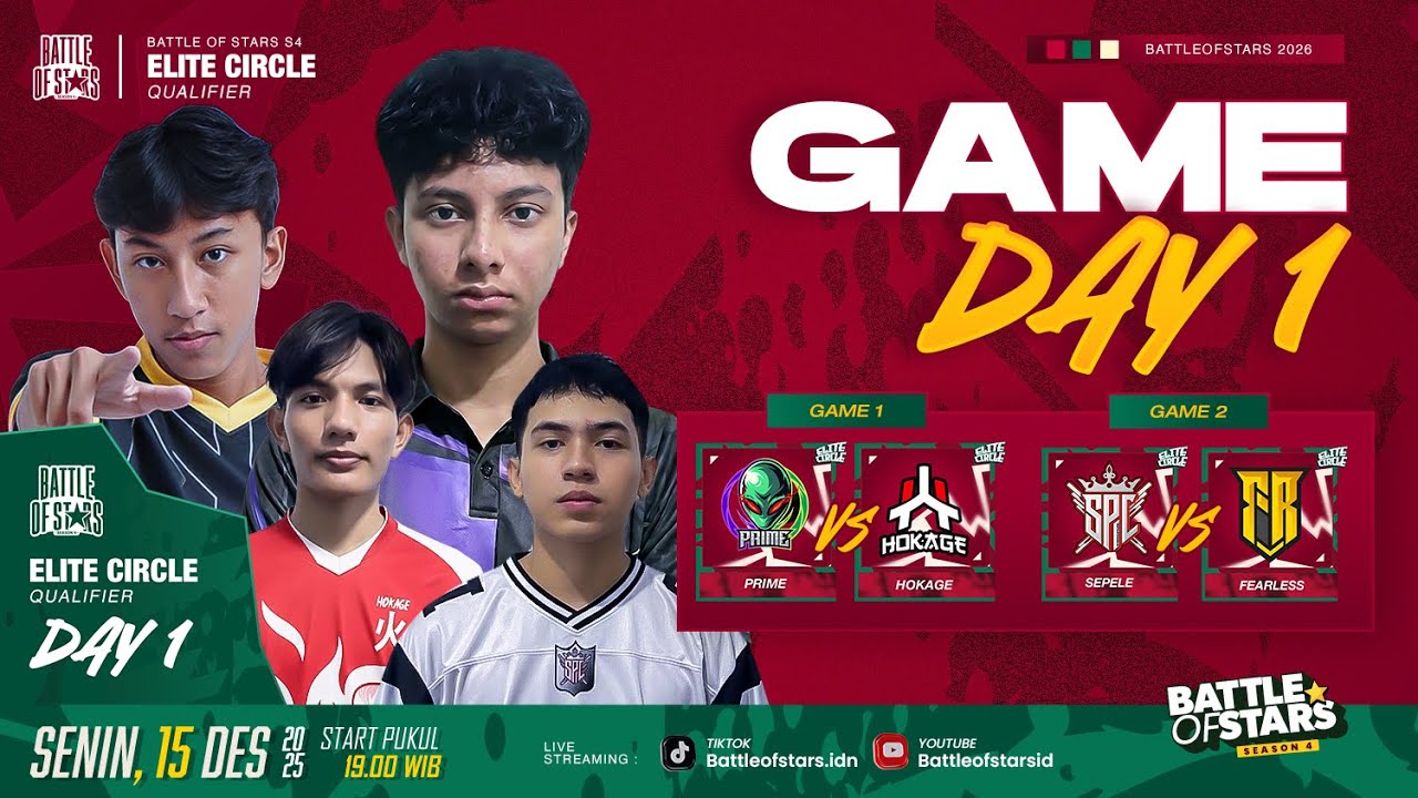 DAY 1 ELITE CIRCLE QUALIFIER BATTLE OF STARS SEASON 4