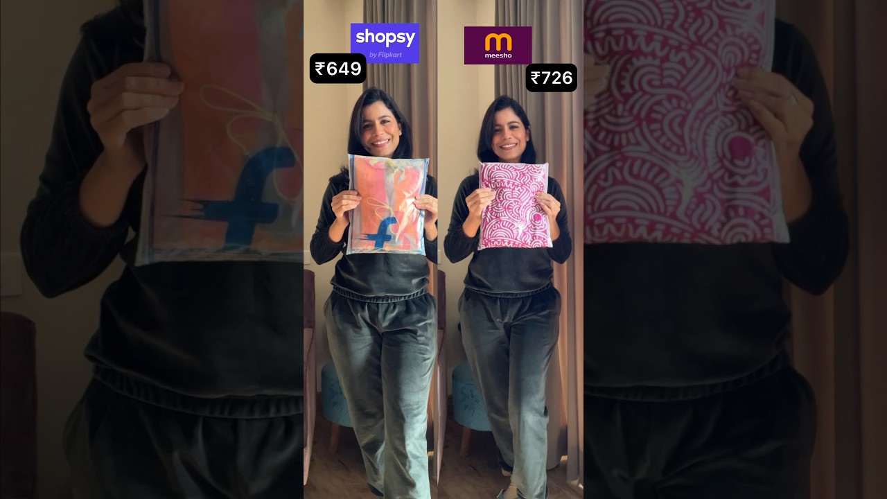 Same Fabric, Same Design, Different Prices - Shopsy VS Meesho! #shopsy #meesho #anudahiya
