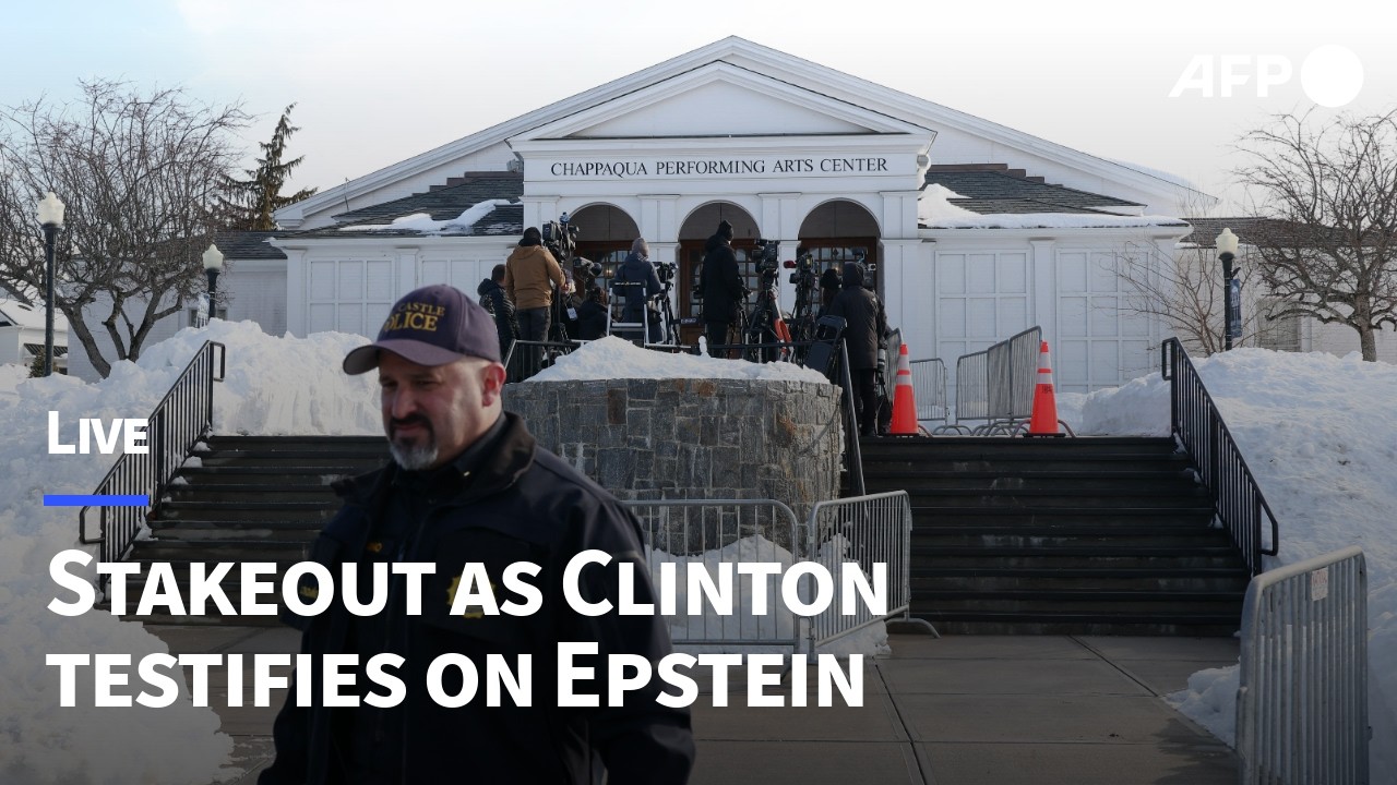 🔴 LIVE: Stakeout as Hillary Clinton gives testimony on the Epstein files | AFP