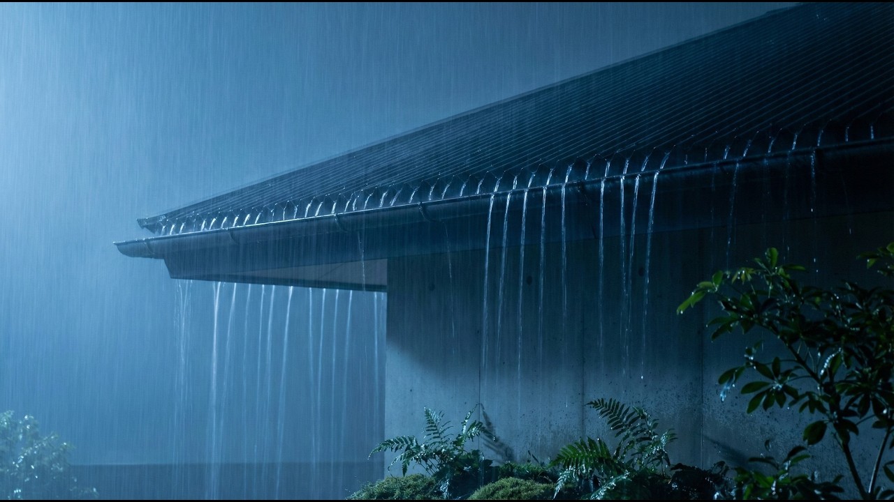 Loud Rain Waterfall from Metal Roof 🌧️ | Sleep in 2 Minutes with Deep Relaxing Storm Sounds (NO ADS)