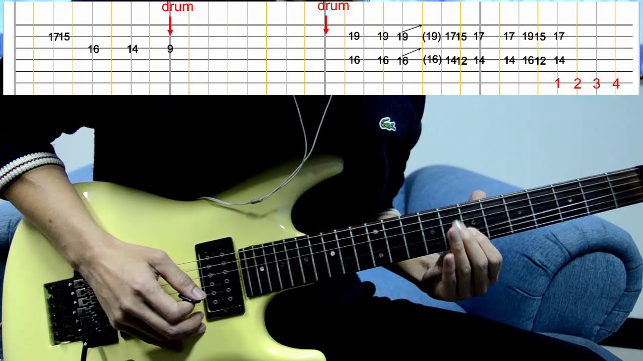 How to play #1 Friends - Joe Satriani - beat-based Tab played with Metronome