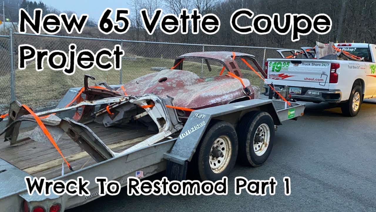 Saving A 1965 Corvette Coupe Body.  Unveiling A New Project Corvette. Wreck To Restomod Part 1