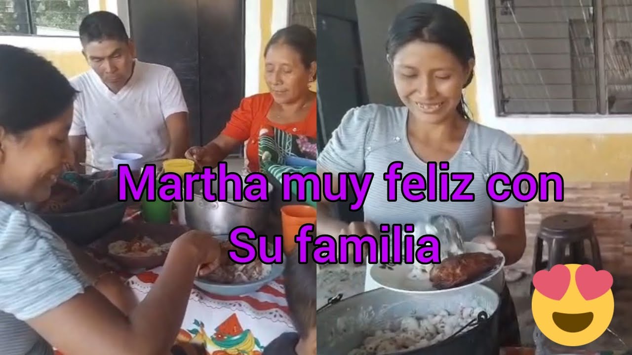 Martha disfruta de su rico 😋 almuerzo con la familia 