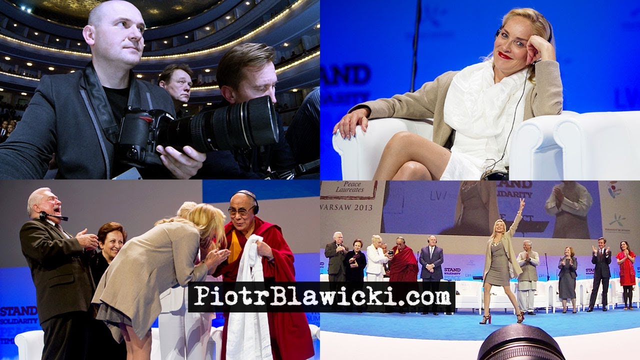 Jak pracuje fotograf prasowy. Sharon Stone i Nagroda Pokoju