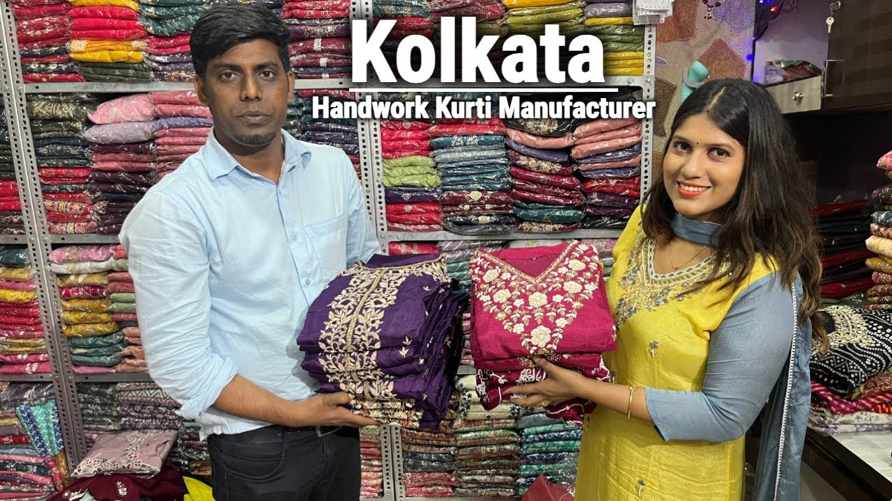 Kolkata Handwork Kurti Manufacturer | Gotta work/Tissue/Chinon/Dola Silk Sharara Set & indo western