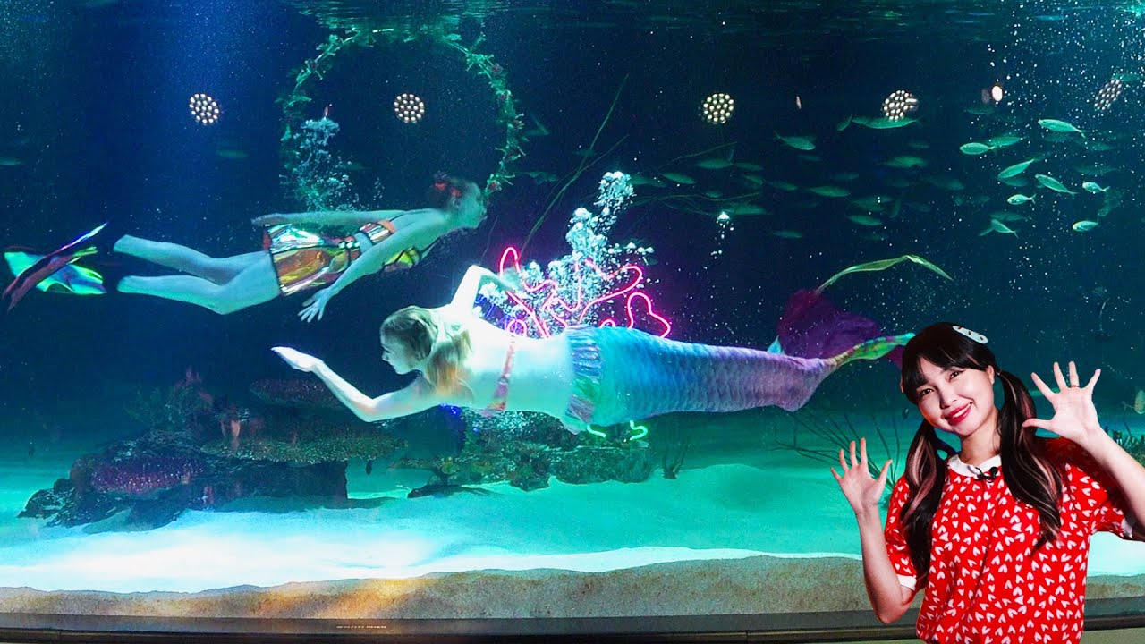Ух ты, это русалка ~ 63 Aqua Planet Mermaid Show! [Юра]