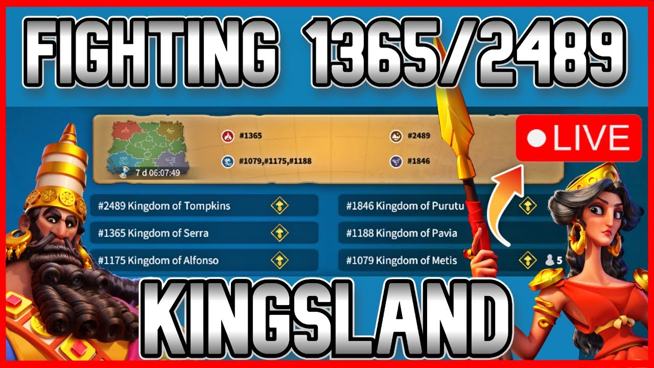 FIGHTING Against 1365/2489 KINGSLAND OPENING 🔴LIVE!🔴 | Rise of Kingdoms