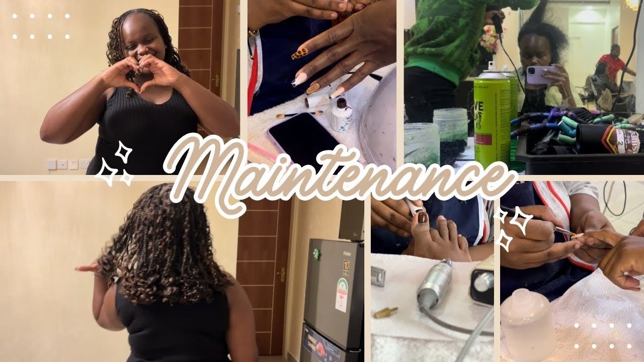A Little Maintenance Day 💅🏾✨ Hair + Nails Refresh🎀
