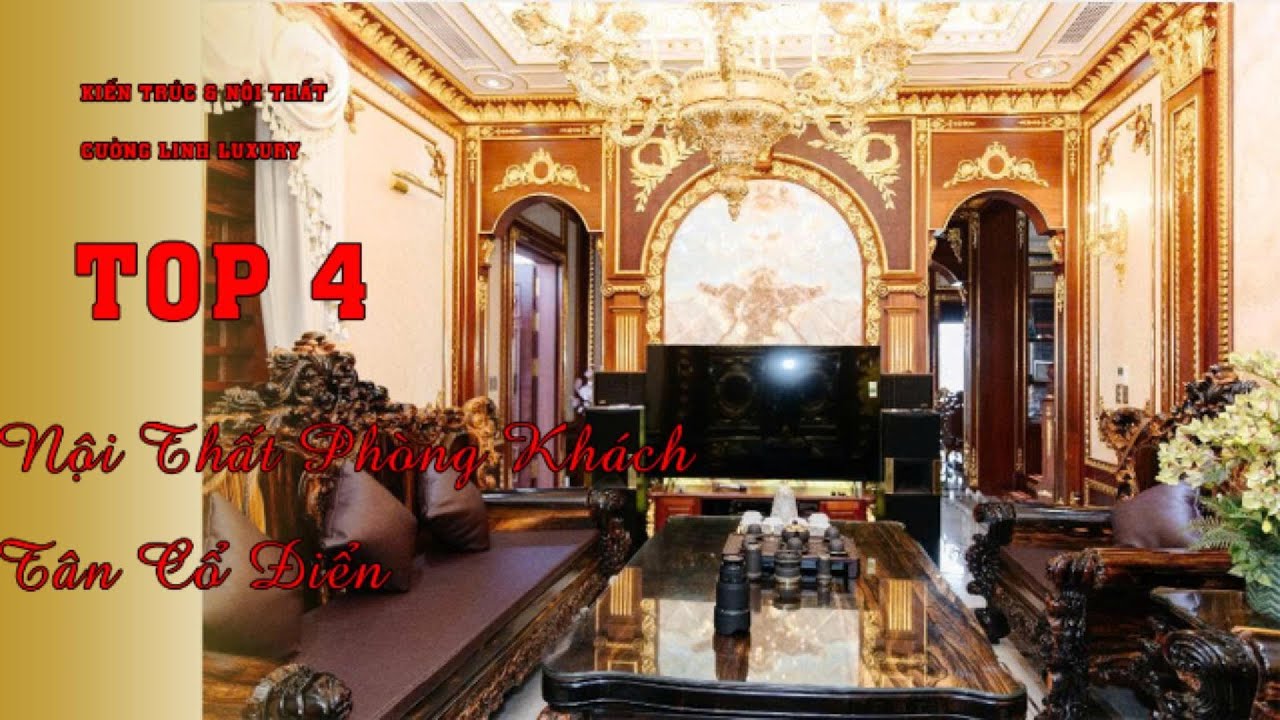4 Mẫu phòng khách tân cổ điển – Tinh tế trong từng chi tiết nội thất