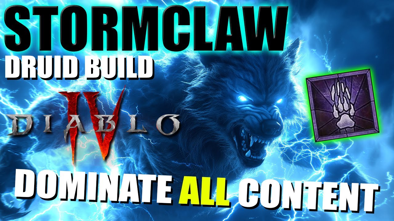 Diablo 4 - STORMCLAW Druid Build (GOD TIER) ОЧЕНЬ СИЛЬНЫЙ Гайд по друиду для 10-го сезона