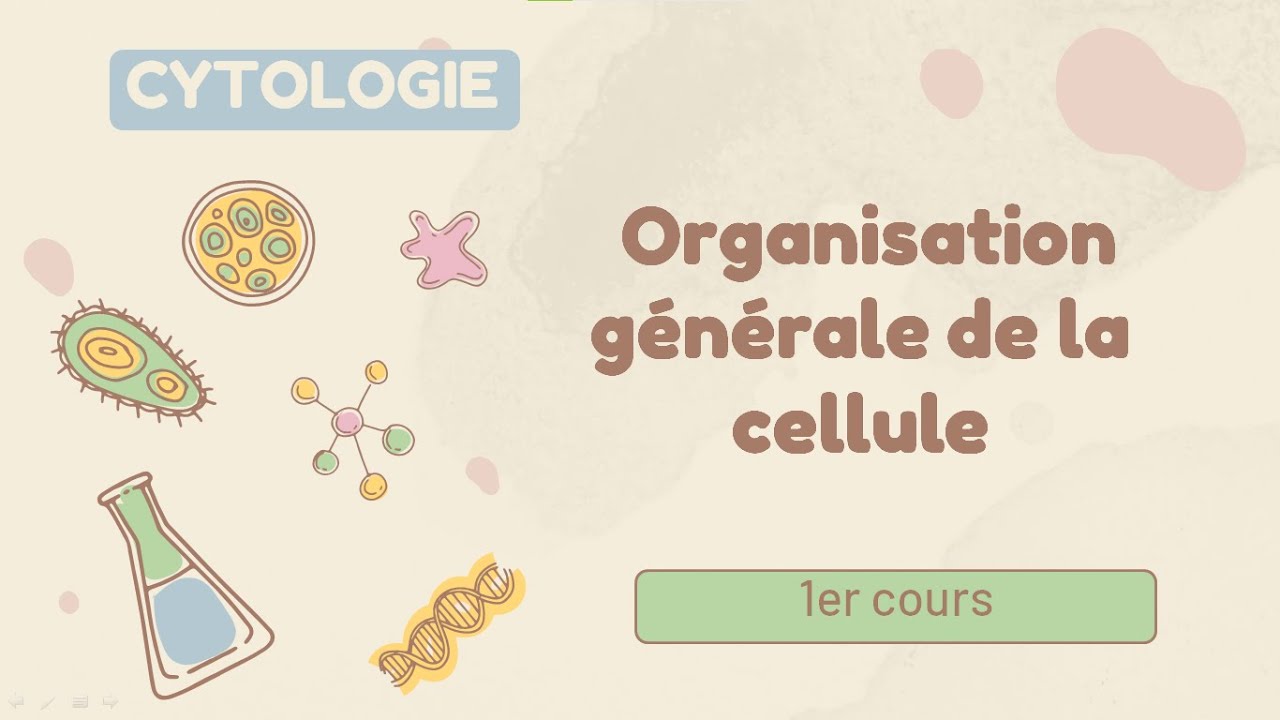 Cytologie |  Organisation générale de la cellule - cours de 1er année medecine