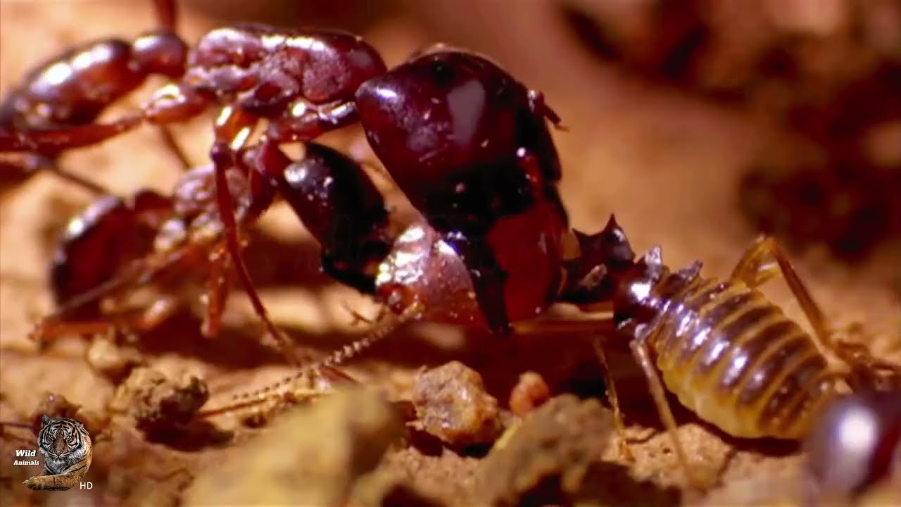 AFRICAN DORYLUS ANTS vs TERMITES FIGHT