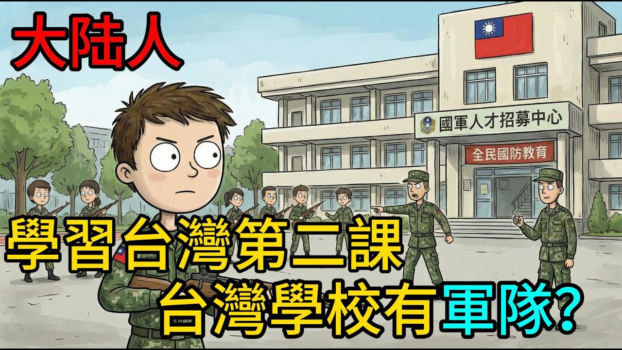 今天是大陸人學習臺灣知識第二課，據說臺灣學校有軍隊？真的假的。還要看看臺灣人的課程表，到底是什麼樣。#台湾 #熱門 #台湾 #分享 #華人觀點