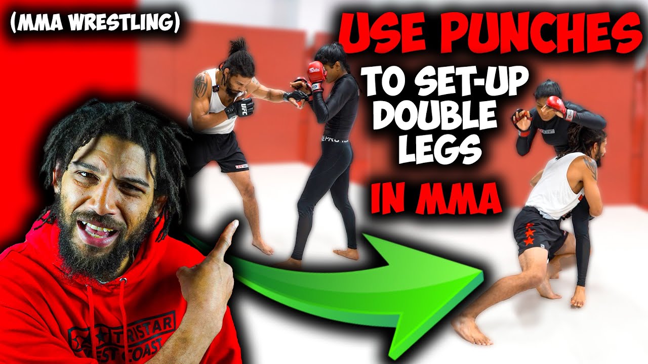 How To Set Up Double Leg Takedowns With Punches In MMA | Coach Kajan Johnson #mmawrestling #mma