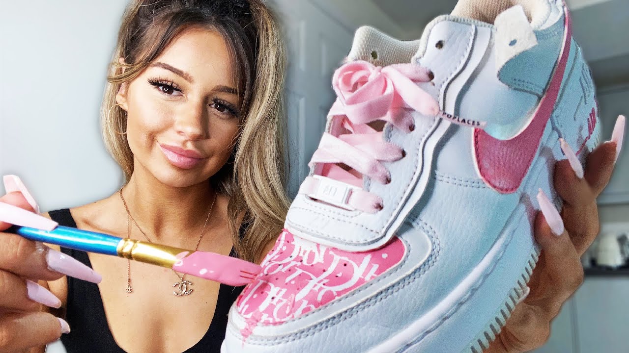 Making My Own DIY Custom Air Force 1s *DIOR*