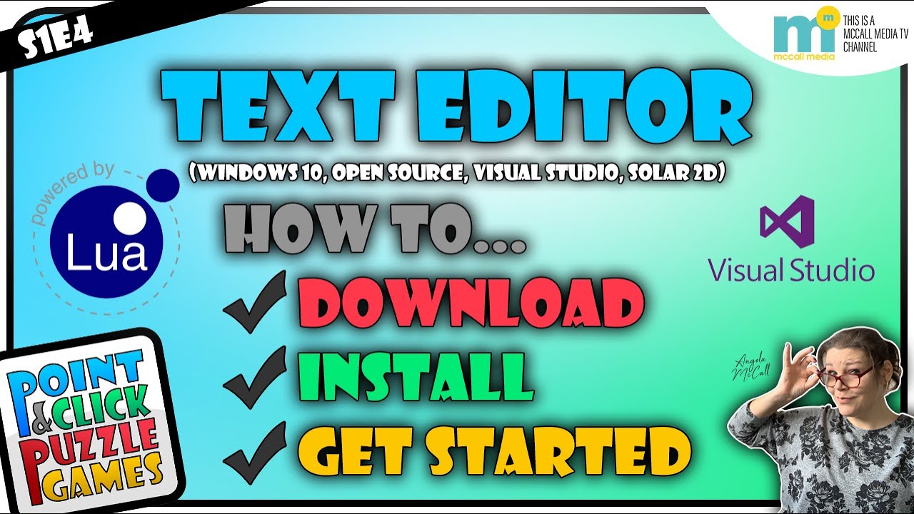 SOLAR 2D: FREE TEXT EDITOR for WINDOWS 10 - Download, install Visual Studio and the Lua Extention