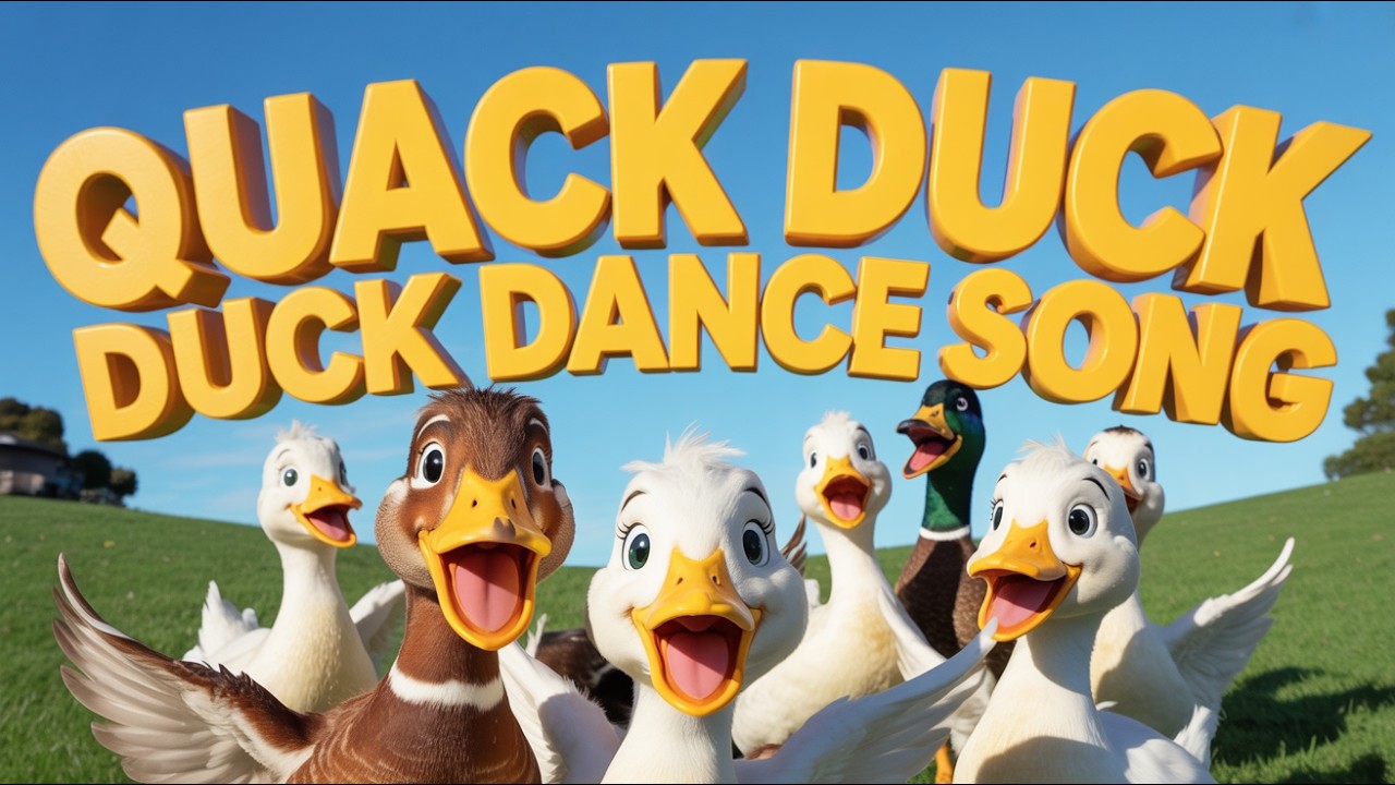 Duck Nursery Song for Kids English Fun Learning Music and Animal Sounds