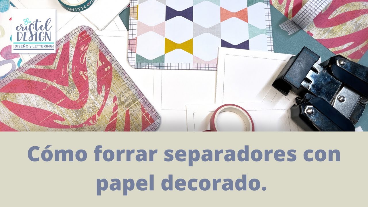 Cómo forrar un separador con papel decorado y washi tape