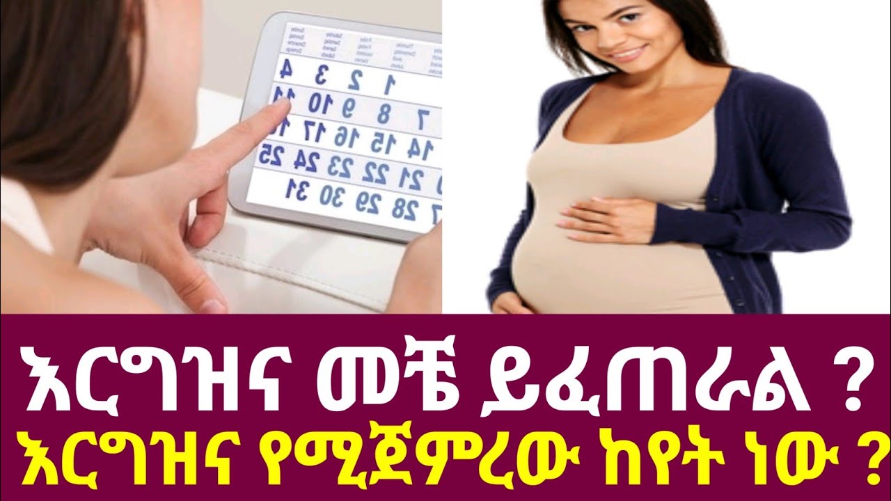 እርግዝና መቼ ይፈጠራል ? ( ergezena meche yefexeral ? ) እርግዝና የሚጀምረው መቼ ነው ?