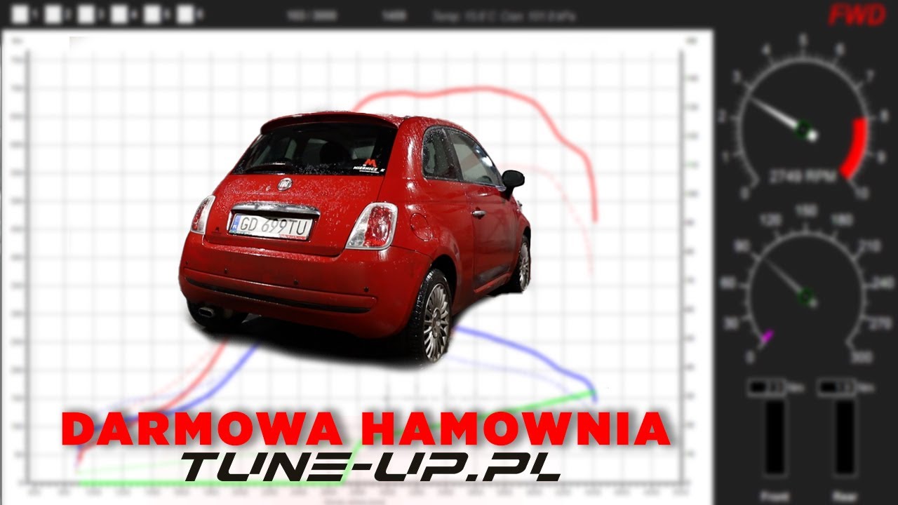 Fiat 500 1.4 16V 100KM darmowa hamownia | Stare ale jare