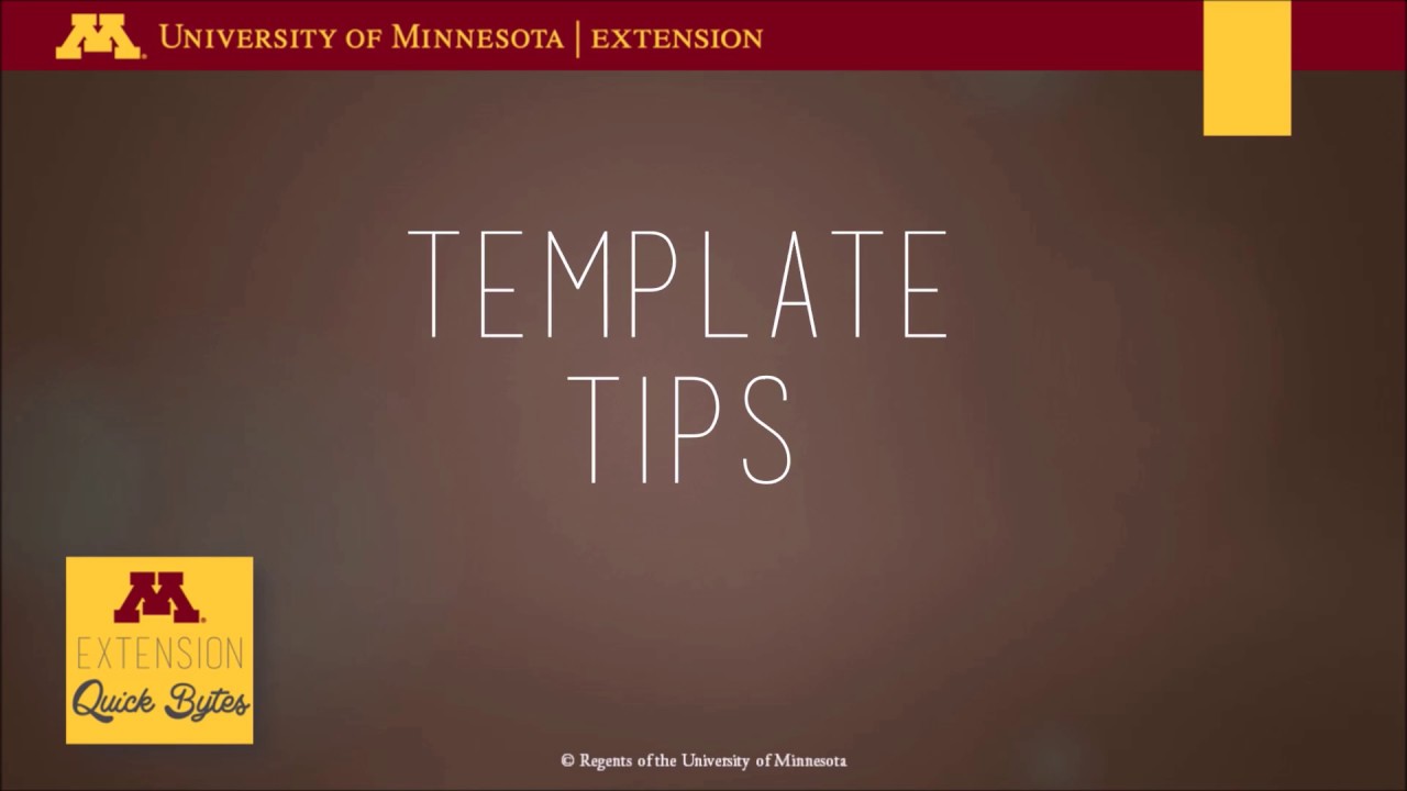 Quick Byte: Templating Tips