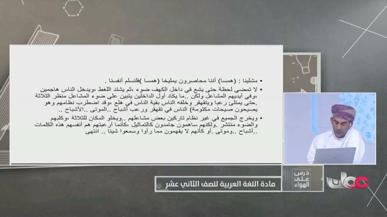 المسرح الذهبي عند توفيق الحكيم للصف الثاني عشر الفصل الثاني