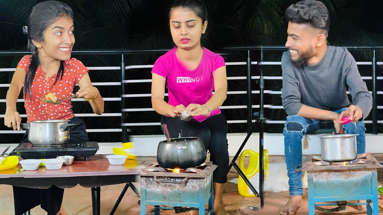 COOKING CHALLENGE  With |Nisha & Vinod| 😂 #madhugowda  #nikhilnisha