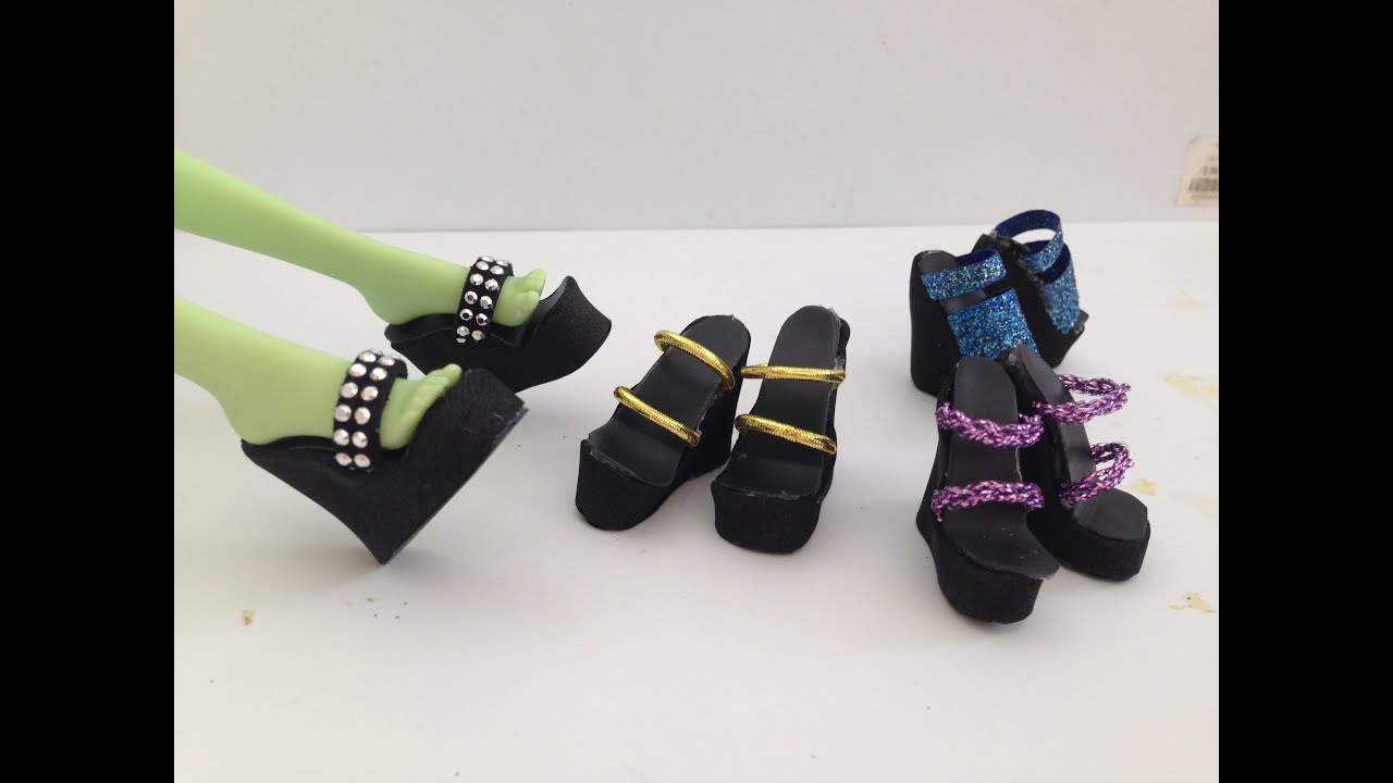 DIY Miniature Wedges shoes
