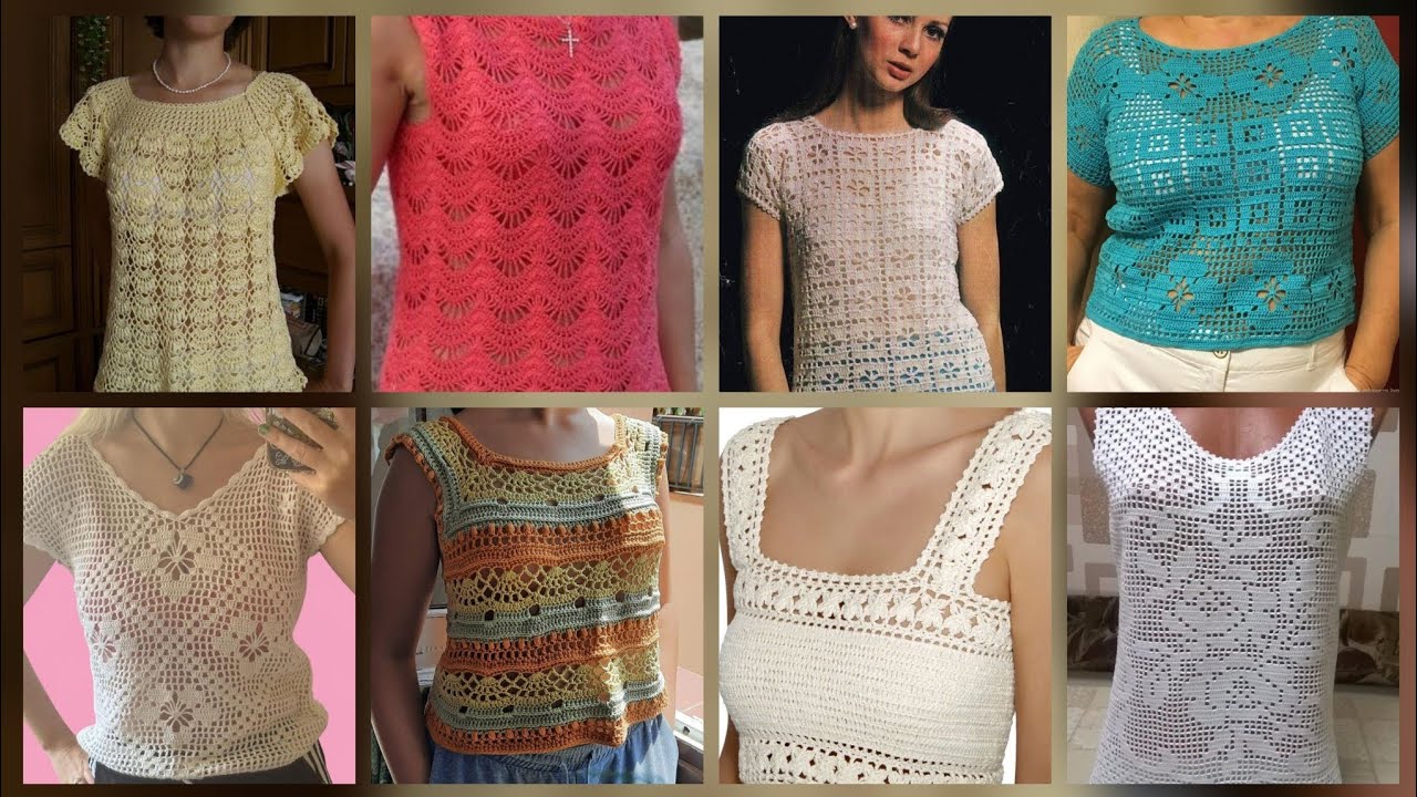 Most beautiful stylish crochet tops blouse design #2025